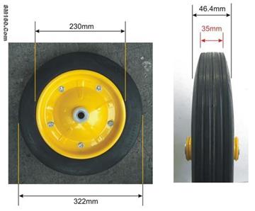 wheelbarrow wheel 13