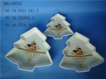 christmas gift ceramic plate tree