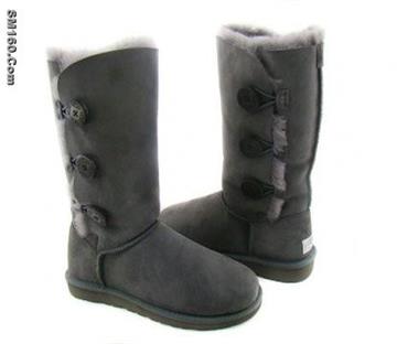 Grey Ugg Bailey Button Triplet Boots