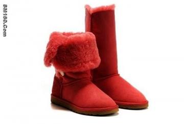 Red Ugg Bailey Button Triplet Boots