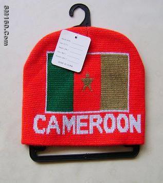 jacquard knitted football hat