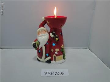 Christmas Ceramic Santa Candle,wholesale