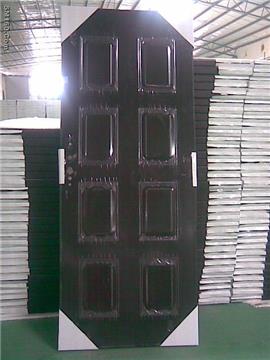 8panel pvc steel panel door  