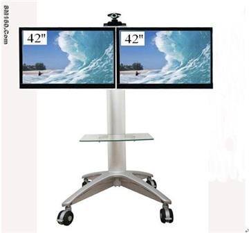 Flat LCD Panel TV cart Double panel