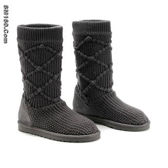 ugg charcoal classic argyle knit boots 5879