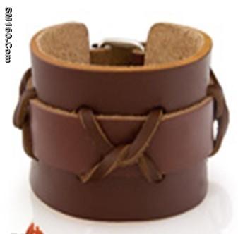 2011brown braided leather bracelet