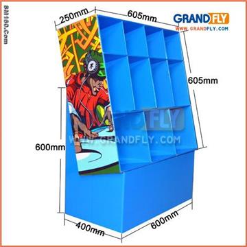 11 Pockets Cardboard DVD Floor Stand