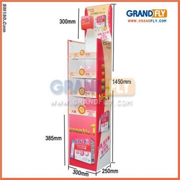 Four Shelf POS Paper Floor Display for Drug/Medicine