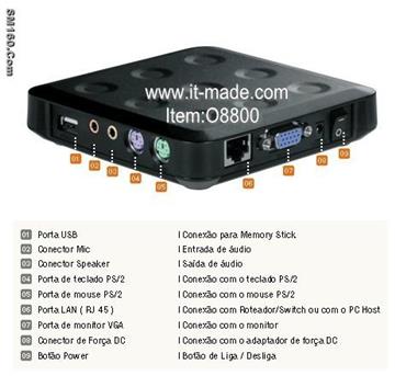 O8800 Thin Client with 3 USB Port/PS2(optional),PC Station,terminal pc