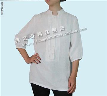 Pure white , linen, loose, long shirt