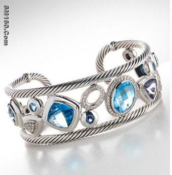 David Yurman Blue Oval Mosaic Cuff