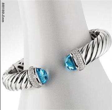 David Yurman Blue Topaz Waverly Bracelet