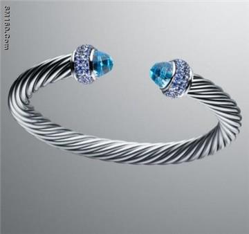 David Yurman 7mm Blue Topaz Cable Candy Bracelet