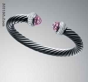 David Yumran 7mm Lavender Amethyst Cable Bracelet