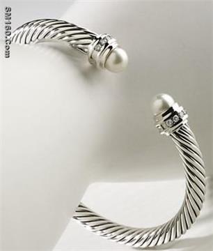 David Yurman 5mm Pearl Bracelet,sterling silver jewelry,Fine jewelry