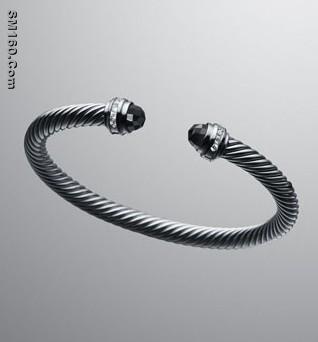 David Yurman 5mm Black Onyx Midnight Ice Cable Bracelet