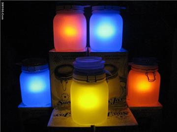 Solar Sun Jar/Solar Powered Flameless Candle