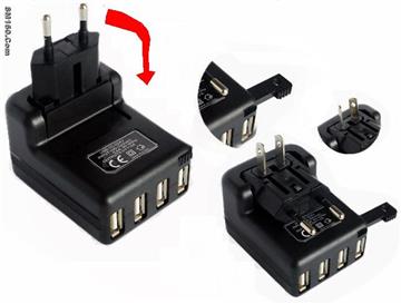 4-Port usb chargers,AC adapter,4-port usb wall charger,Travel chargers