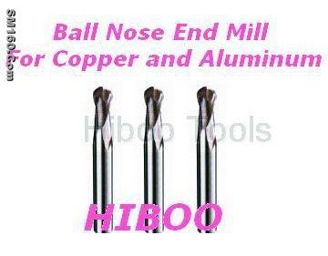solid carbide ball nose end mills for Cutting Copper and Aluminum 2flu