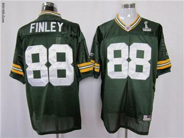 green bay packers #88 Finley 2011 super bowl XLV green jersey