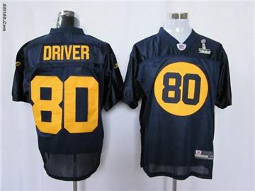 green bay packers #85 Jennings 2011 super bowl XLV blue jersey