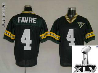 Green Bay Packers 4 Brett Favre 1993 Green 2011 Super Bowl XLV NFL Jer