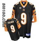 Cincinnati Bengals 9 Carson Palmer Black with C Patch NFL Jerseys