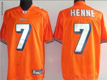 Miami Dolphins 7 Chad Henne Orange NFL Jerseys