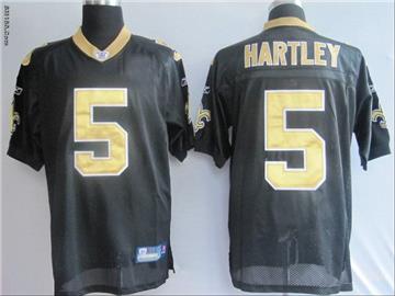 New Orleans Saints 5 Hartley Black NFL Jerseys