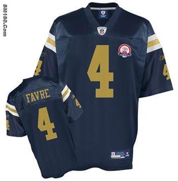 New York Jets 4 Brett Favre 50th Anniversary Blue jerseys