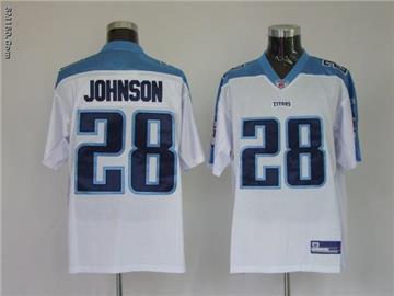 Jerseys Tennessee Titans 28 Chris Johnson White Reebok Authentic Jerse