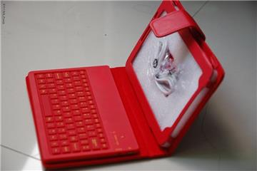 bluetooth keyboard with leather case be use for samsung accessories