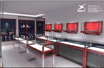 Elegant and high quality LED jewelry display kiosk counter showcase