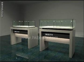 European style jewelry display counter showcase with LED lights