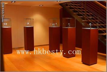 Design and make jewelry display tower case showcase 