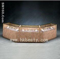 Design unique jewelry display counter showcase with LED lights