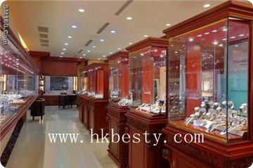 jewelry store furniture display cabinet counter and showcase with LED