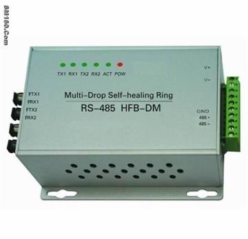 RS232 Multi-Drop Self-Healing Ring Fiber Optic Converter