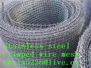 304/304L/316/316L Stainless steel crimped wire mesh 
