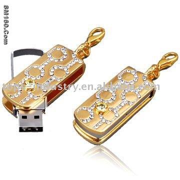 Rotable Decoration Lanyard USB Flash Drive for Promotional Gifts 