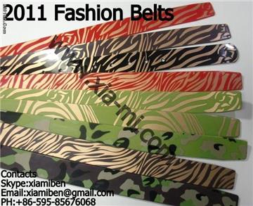 2011 fashion silicone rubber plastic pu pvc belts
