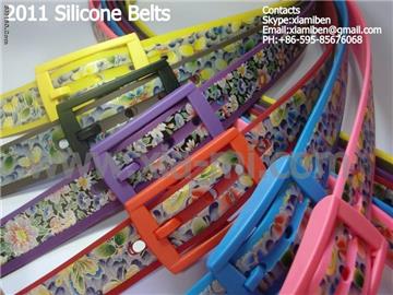 2011 colorful silicone rubber plastic pu pvc belts
