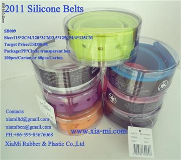 2011 fashion popular colorful silicone rubber plastic pu pvc belts