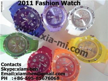 2011 colorful promotional sports silicone quartz watches
