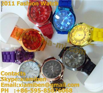 2011 colorful promotional sports silicone quartz watches