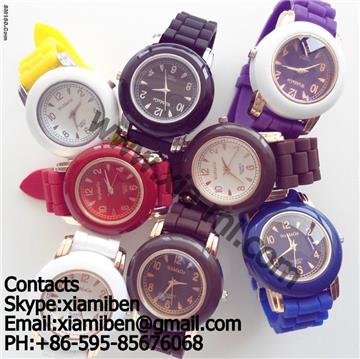 2011 popular colorful promotional sports silicone quartz watches