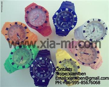 2011 colorful promotional sports silicone quartz watches