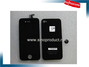 Best Sales Cell Phone LCD Display for Iphone4-fullset-Black
