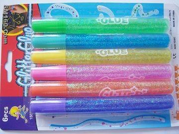 3D school stationary glitter glue