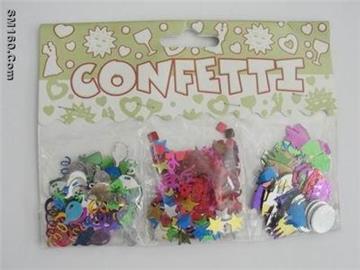 happy party colorful table confetti